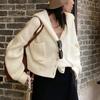 Autumn Winter Cardigan Sweater Casual Vintage V Neck Knitted Cardigans Women Long Sleeve Loose Coat Simple Tops 29246