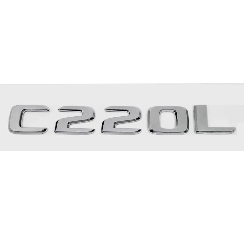Car Sticker Modified Letter Number Trunk Emblem Badge Decal for Mercedes Benz C200L C220L C260L C300L C320L C Class Accessories