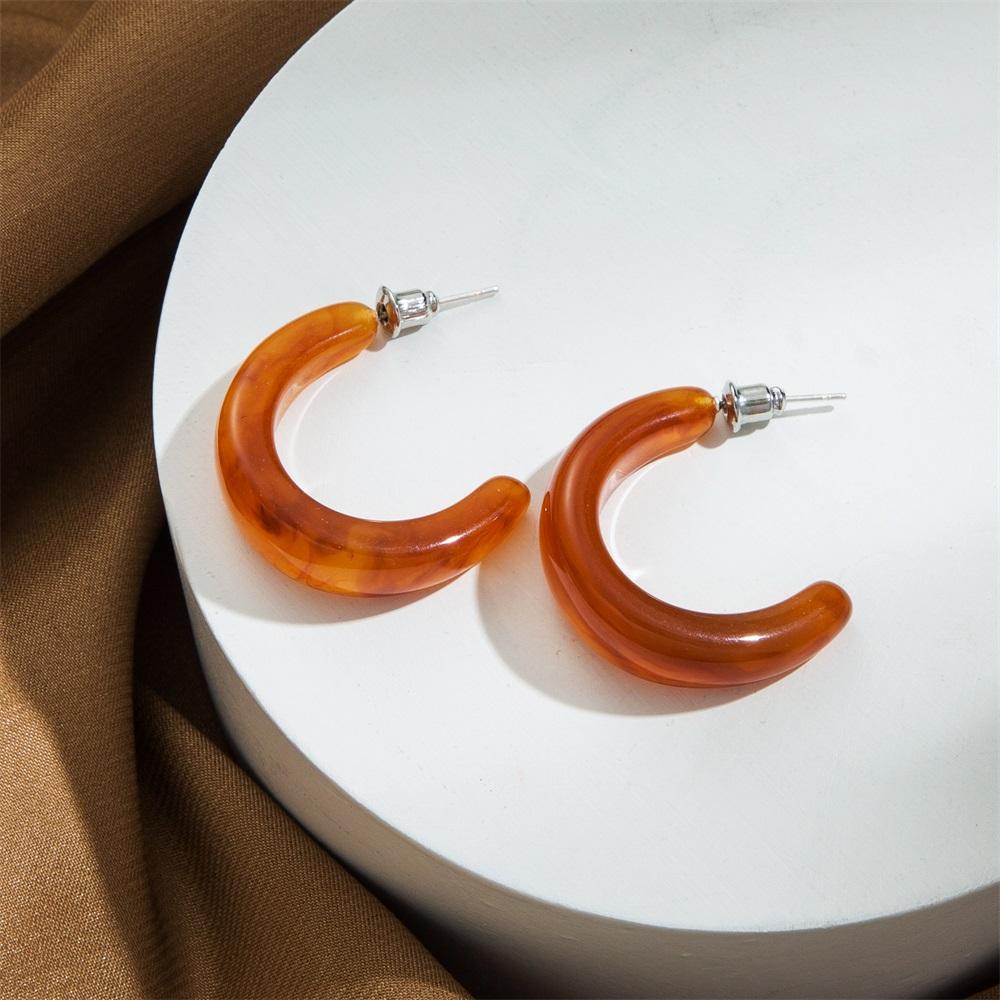 Модные винтажные акриловые серьги-кольца для женщин и девочек, модные круглые серьги из смолы, ювелирные изделия, эффектные аксессуары