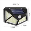 100 LED Solar Wall Lights Outdoor Solar Lamp Waterproof Motion Sensor Solar Powered Sunlight Street Light for Garden Decoration
