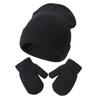 Warm Baby Beanies Mittens Set Winter Kids Earflap Cap Cute Toddler Ear Protection Hat  Girls Boys