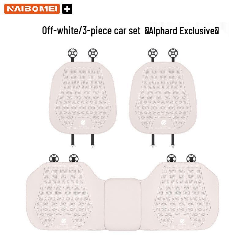 Комплект перфорированных кожаных чехлов на сиденья Toyota Alphard (передние и задние) - 3 шт.