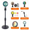 16-цветная RGB-проекционная лампа Закатный свет со стойкой и пультом 360 градусов Вращающийся Декор атмосферы