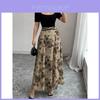 Summer Floral Print Polyester Dress With Short Sleeves For Casual Women