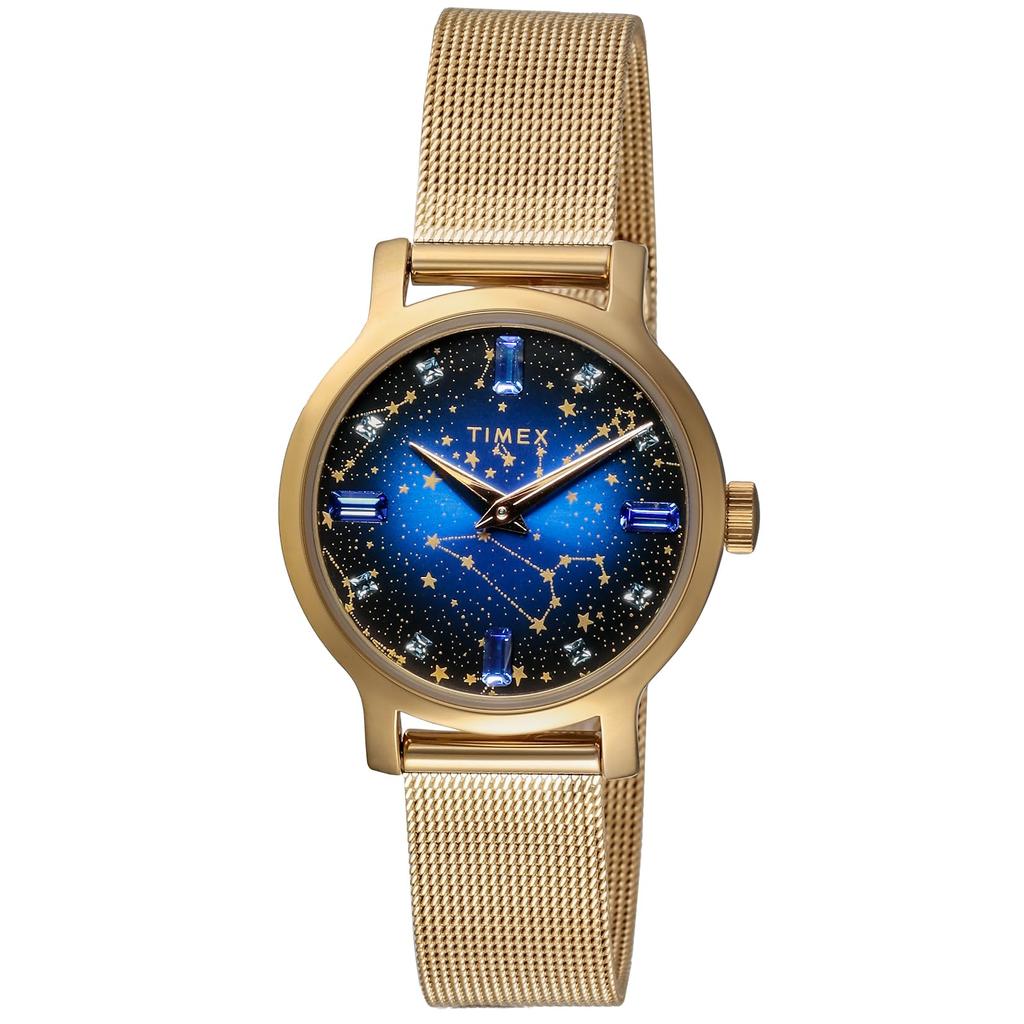 Watch Transcend Celestial Blue Dial Brass Mineral Glass Quartz 31MM Philippines Watch TW2V51900 Gold [TIMEX] Women's [Item]