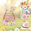 Yousheng Wooden Easter Door Wreath for Front Door Happy Easter Bunny Eggs Porch Sign for Spring Window Wall Hanging Decor