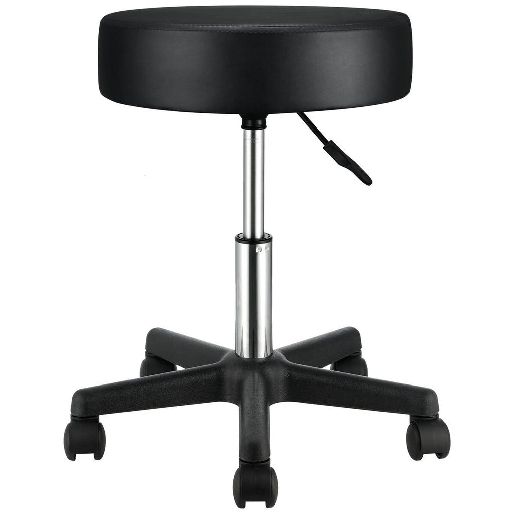Rolling Stools with Wheels, 400 LBS Weight Capacity Adjustable Height Stool with Ultra-Thick Seat Cushion, Swivel Stools Chair for Salon, Bar, Home,