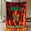 Custom Text Flannel Throw Blanket, Lightweight Cozy Bed Sofa BlanketMorocco Football