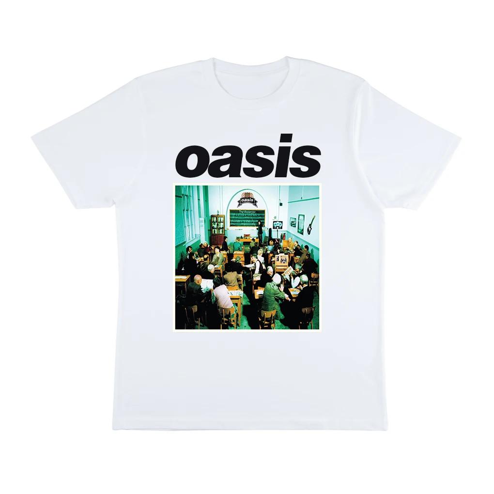 2025 Новая футболка с принтом группы Oasis Y2Y Харадзюку Мужская и женская летняя повседневная спортивная удобная футболка Футболка для серфинга