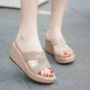 2024 новые женские туфли на платформе, классные тапочки, женская летняя модная верхняя одежда, босоножки на высоком каблуке с кристаллами