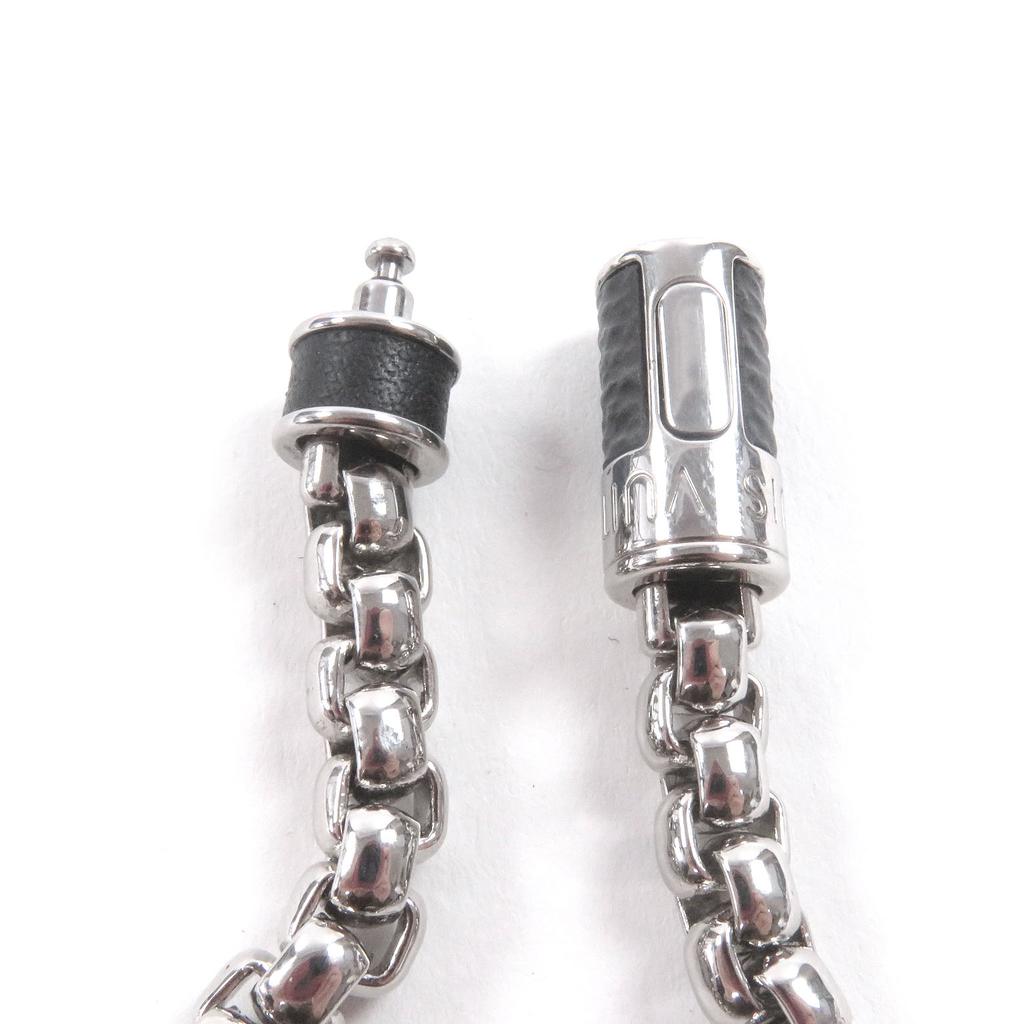 Excellent LOUIS VUITTON bracelet Bracelet Chain Monogram Eclipse Silver Used