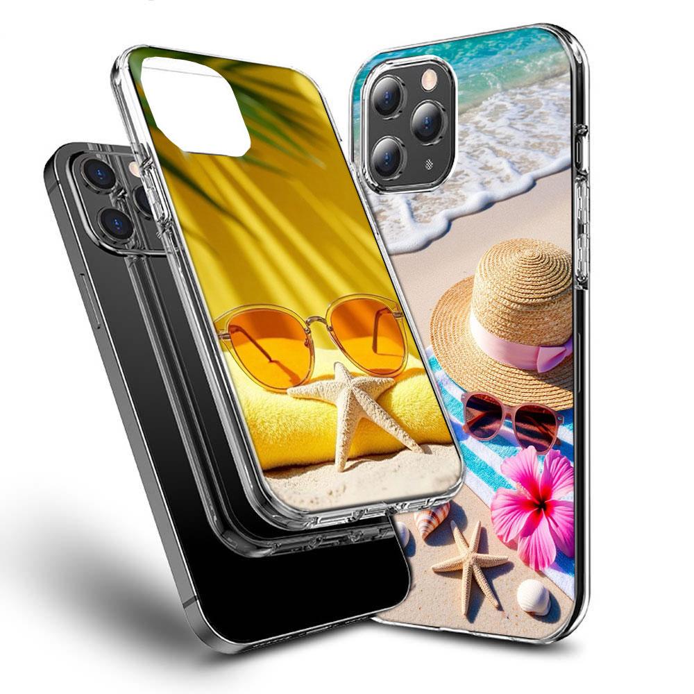 Летнее настроение Море, Пляж, Песок Чехол для телефона Для Iphone 16E 15 Pro 14 Plus 17E 16 17 Pro Max Air 11 12 13 Mini Ударопрочный Capa Cut