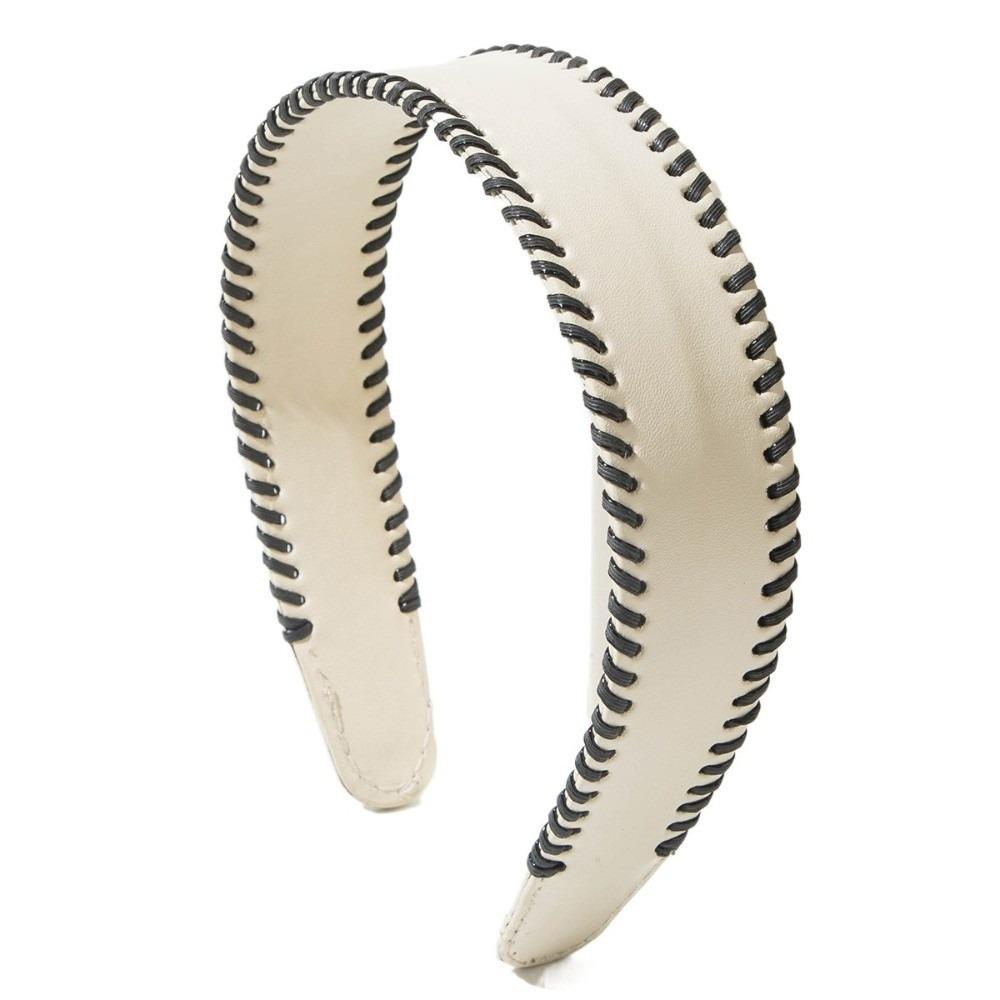 Korean Style Women Hair Hoop Non-Slip Wide Edge Hairband Sweet Leather Headband Wash Face