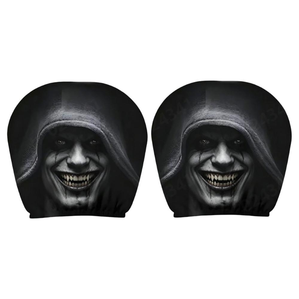 2Pcs Ghost Headrest Covers Halloween Accessories Neck Pillowcase Car Seat Headcover  All Seasons