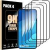 Full Tempered Glass for iPhone 15 Pro Max - Pack of 4 Black Anti-fingerprint Glasses