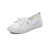 Кожаные белые туфли Женская обувь Новые кроссовки Весна-Весна с жемчугом Универсальная обувь для спорта и отдыха Тенденция