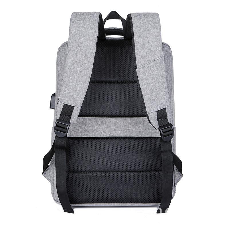 TS JYL laptop bag,Multi-Layer Laptop Backpack USB Simple Men School Bag