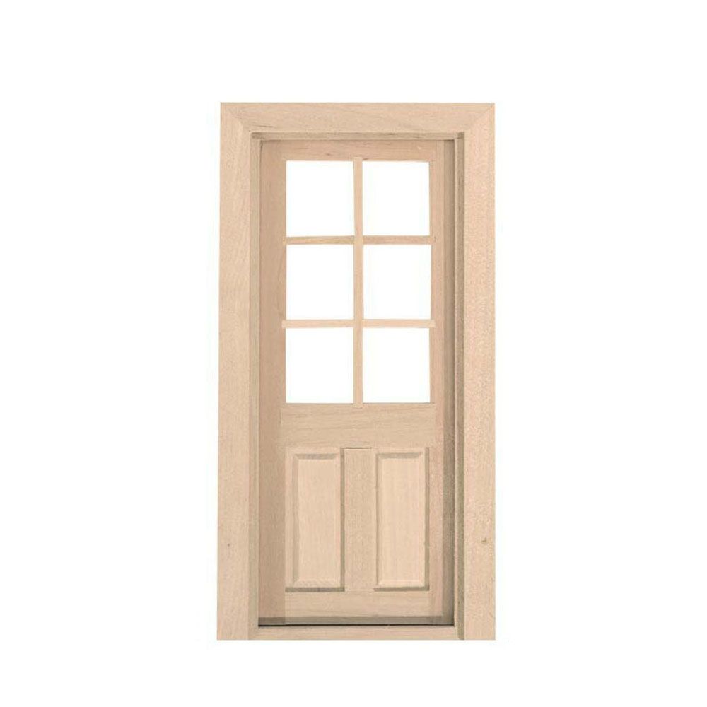 Аксессуары для кукол Сделай сам Двойная оконная деревянная рама Мебель для кукол Стеклянная пластина Окно кукольного домика