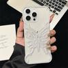 3D Чехол для телефона с полым узором бабочки для отвода тепла для iPhone 17 Air 16 15 14 13 12 11 Pro Max Plus Гальванизированная жесткая задняя крышка