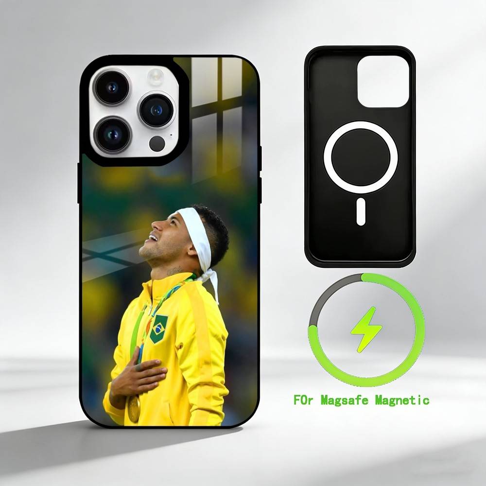 Чехол для телефона N-Neymar для iPhone 17 16 15 14 13 12 Pro Max Plus с зеркальной беспроводной магнитной крышкой