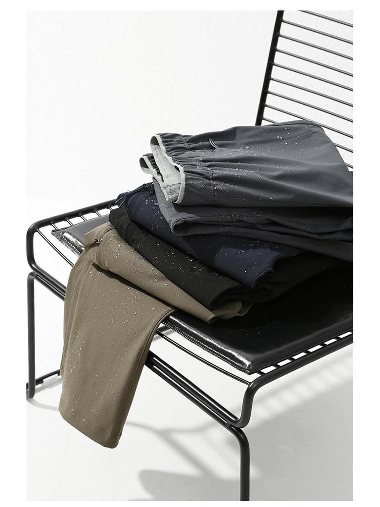 2025 Мужские повседневные брюки для активного отдыха из водоотталкивающей ткани - свободный крой, прямой зауженный крой, мягкая оболочка для осени/зимы