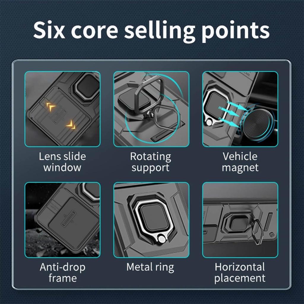 Armor Protective Case For Realme C61 C63 C65 C67 4G Cover Shockproof Ring Magnetic Stand Holder Coque Fundas Capa