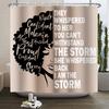 African American Woman Shower Curtain Sexy Black Girl Lady Inspirational Queen Abstract Boho Waterproof Bathroom Shower Curtain