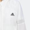 Adidas Спортивная повседневная дышащая укороченная куртка с капюшоном для женщин, топы, белый цвет HF2491