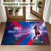 Crystal Velvet Square Rug Custom NameErling Haaland Pattern Non Slip Home Floor Decor Rug