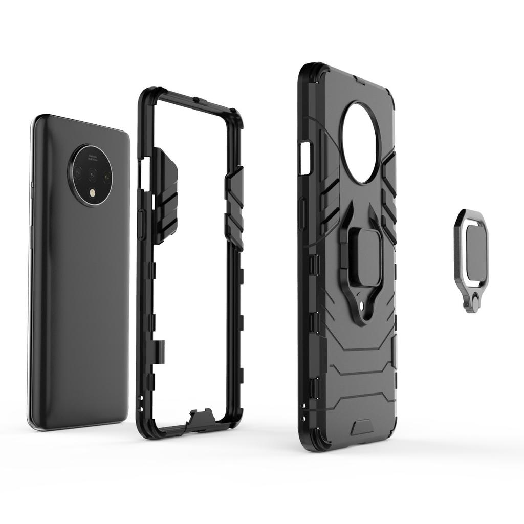 С подставкой Кольцо Гибридный чехол Для Oneplus 7T Жесткий ПК Броня ударопрочная защитная задняя крышка для one plus 7t pro oneplus7t чехол