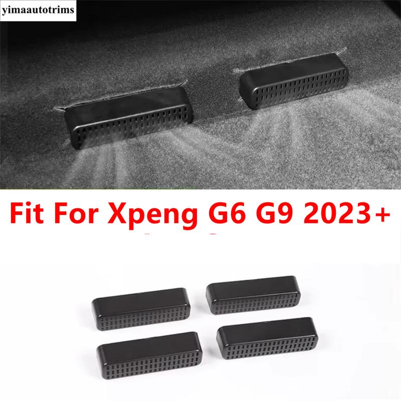 4PCS Under Seat Air AC Conditioning Vent Outlet Dust Cover Protection Frame Interior Accessories For Xpeng G6 G9 2024 2025