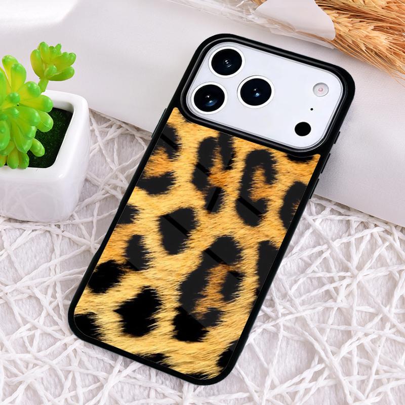 Чехол для телефона с принтом леопарда для iPhone 17 Air 16 15 11 12 14 13 Pro Max Ударопрочный чехол