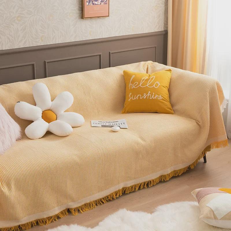 Покрывало для дивана в скандинавском стиле для гостиной