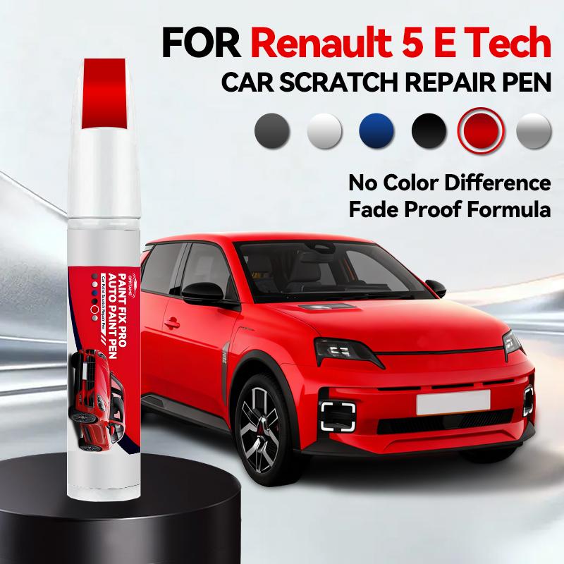 For Renault 5 E Tech Paint Repair Pen Touch Up Scratch Remover DIY Auto Accessories Black White Silver Gray Blue Red