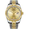 Watch Automatic Waterproof Analog Mechanical Gold Silver Watch Popular Business Date Brand Arm Watch Simple Casual Luminous Watch [BUREI] Men's Men's