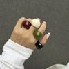Винтажное кольцо из прозрачной цветной смолы в стиле инс, неправильной формы, новая тенденция, бохо, геометрические кольца на пальцы, эстетичные ювелирные аксессуары