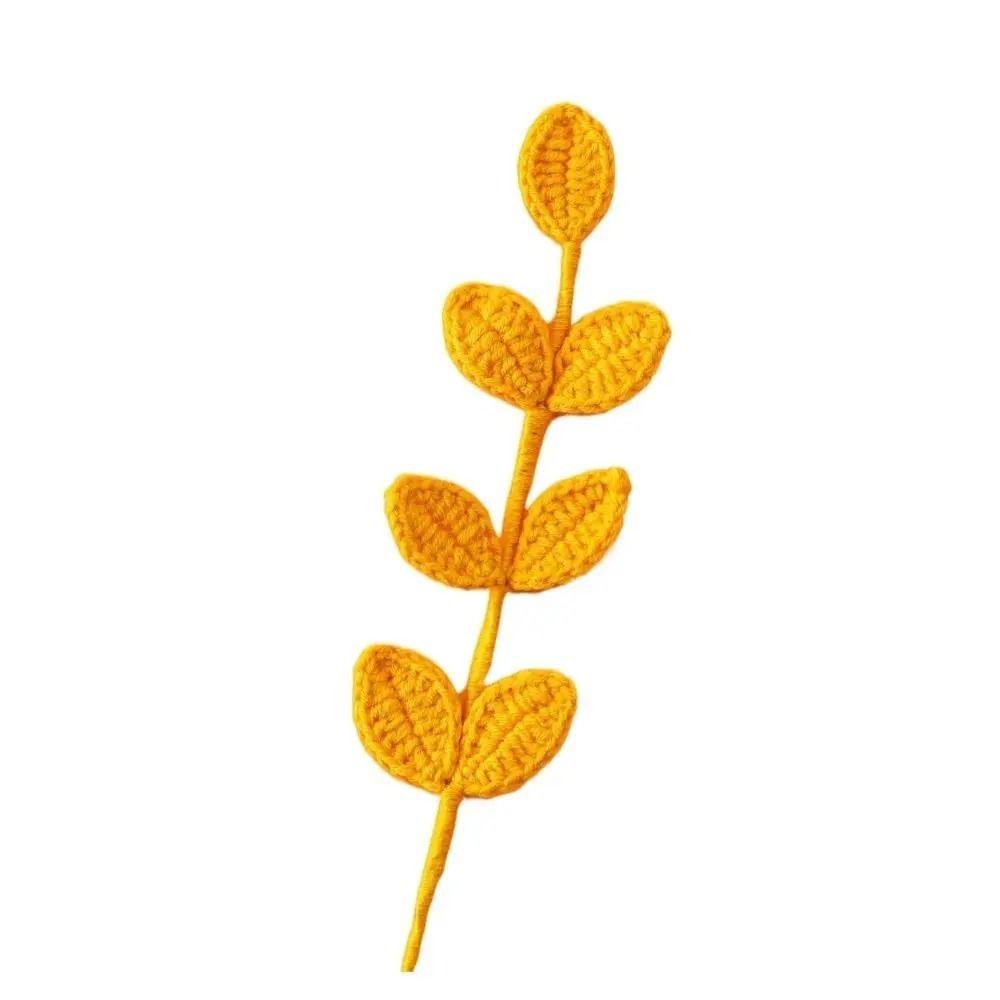 Ручная работа 3D Закладка в виде листа Вязаный лист Маркер для страниц книги Высококачественный зажим для книги в виде листа