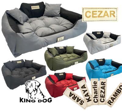 Лежак для собак KINGDOG с надписью DOG'S NAME водонепроницаемый прочный, SML XL XXL 3XL