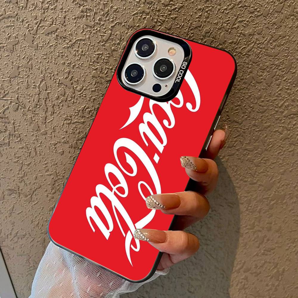 Бренд C-Coca Логотип C-Cola Чехол для телефона Для IPhone 17 16 15 14 11 12 13 Pro Max Pro Plus Цветной Серебристый Чехол