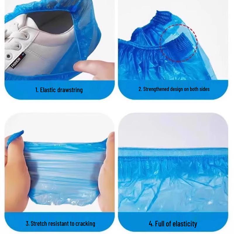 Утолщенные водонепроницаемые нескользящие одноразовые бахилы для использования в помещении