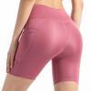 Женские быстросохнущие шорты для йоги с высокой талией и боковым карманом персикового цвета