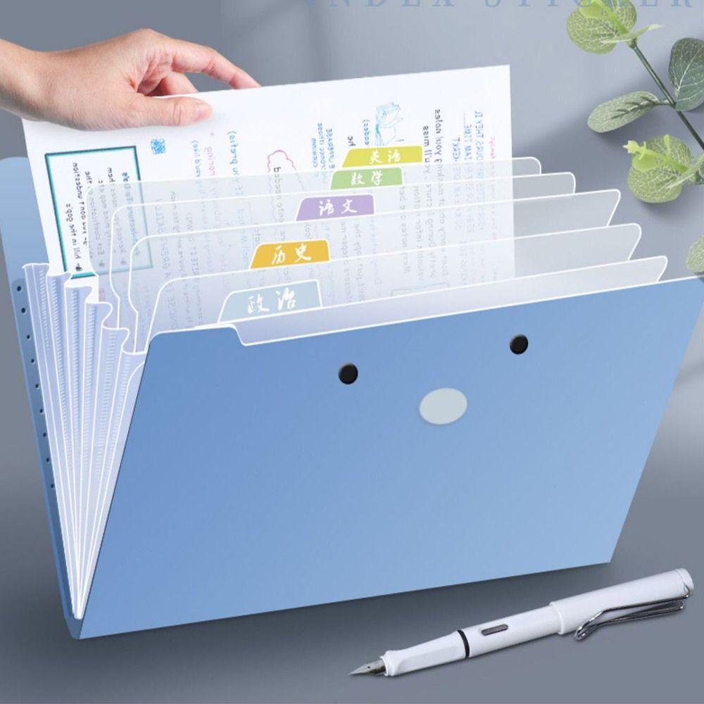 Simple Document Bag Multifunctional Test Paper Storage Booklet  Office Student Supplies