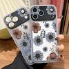 Применимо к iPhone17promax масляная живопись цветок два в одном чехол для мобильного телефона Apple 16 нишевый 15 поколение 14 простой