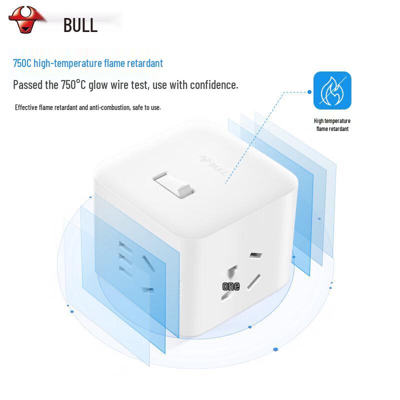 BULL Mini Cube Travel Power Strip CN plug (adapter included)