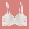 European and American French sexy underwear, thin rabbit ears lace soft steel ring underwear, large breasts and small anti-sagging bra cover