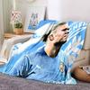 Haaland Player Pose Flannel Blanket, Soft Polyester, Modern Design, All-Season for Camping, Travel, Gifts for holidays or birthdays