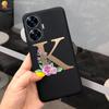 Для Realme C55 C 55 6.72'' Чехол Нежные Милые Буквы 3D Корона Цветы Матовый Ударопрочный Мягкий ТПУ Силиконовый Чехол для Телефона Задняя Крышка