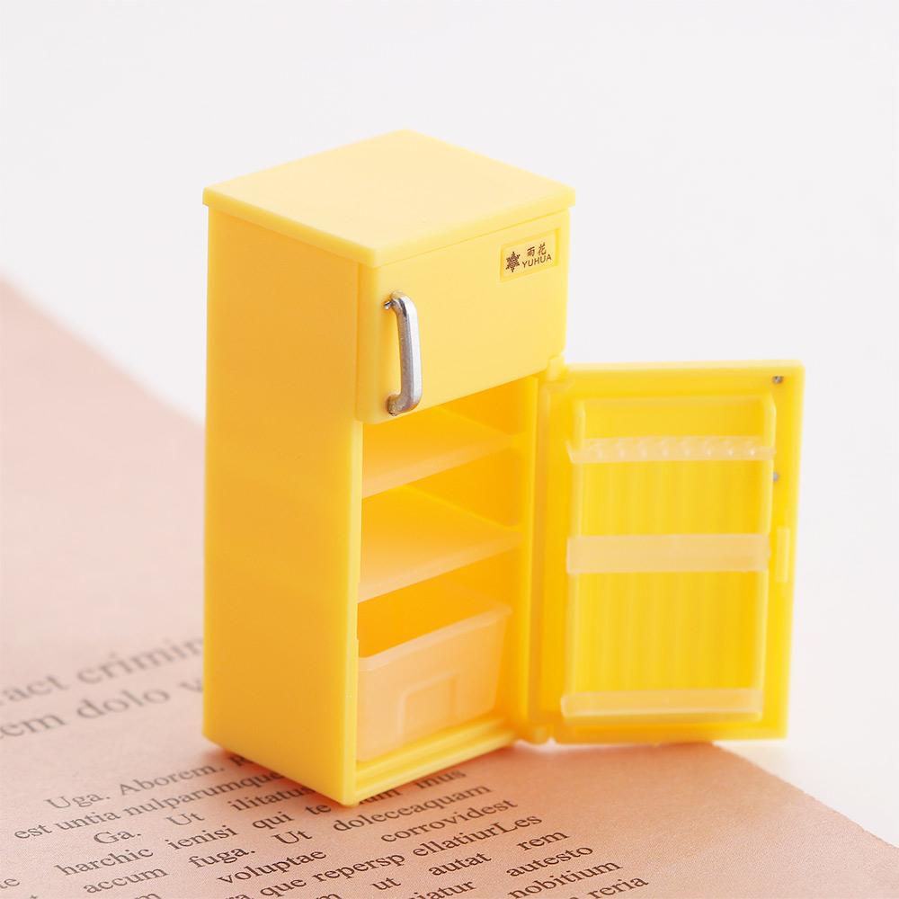 Dollhouse Accessories 1:12 Dollhouse Miniature Doll House Decoration Simulation Refrigerator