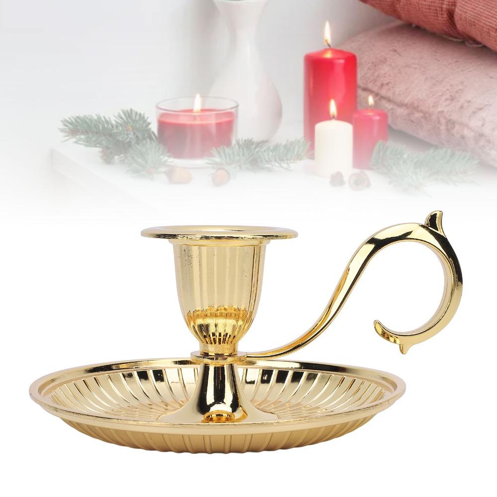 Round Bottom Candle Stick Holder With Handle Brass Candlestick Holder Holiday Party