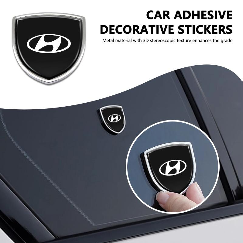 Metal Car Emblem Sticker Side Logo Window Body Auto Accessories For Hyundai GDi N Line i10 Azera Genesis G70 G80 G90 Accent Y2
